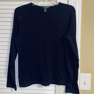 Navy Long sleeve Lauren Ralph Lauren Shirt.  EUC.